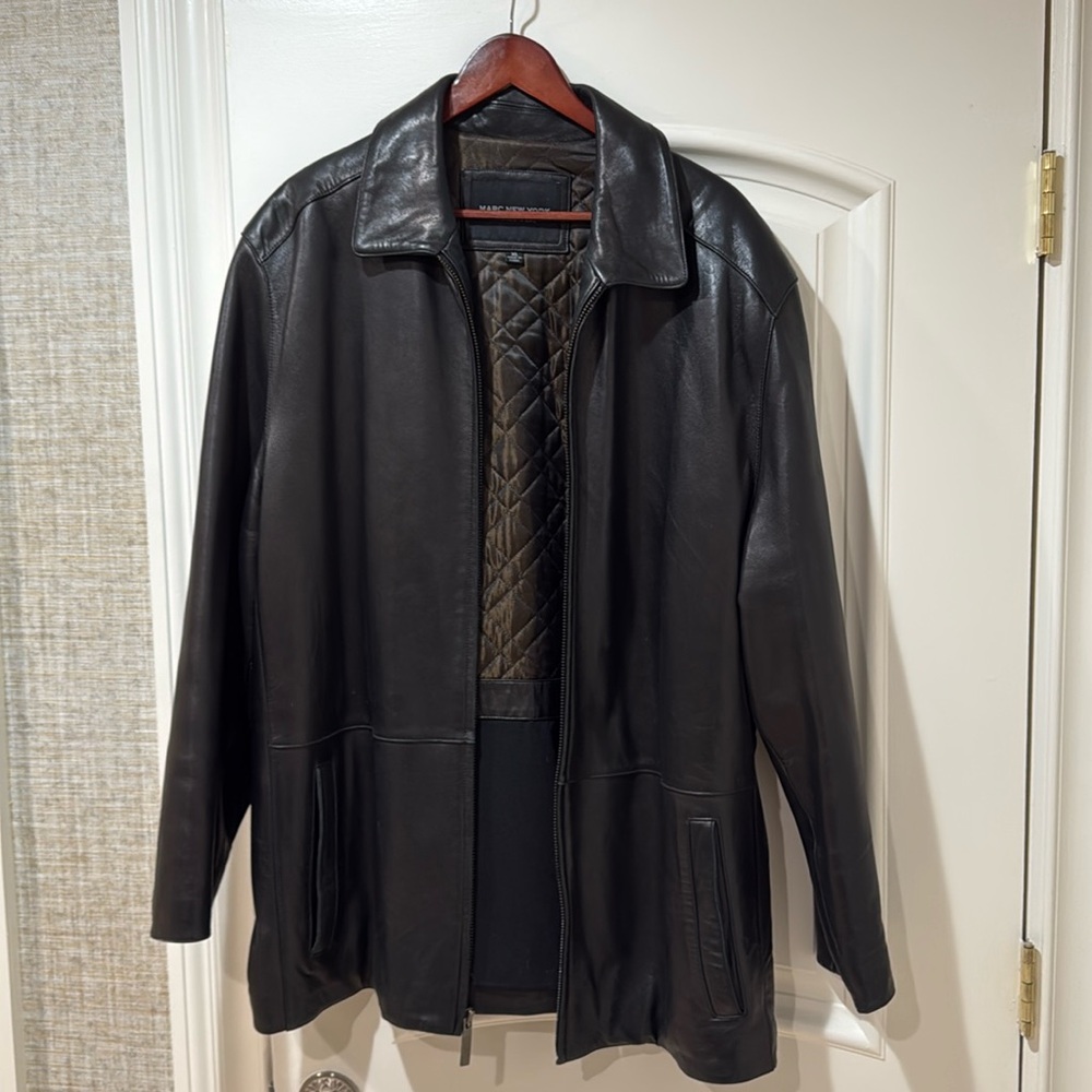 Black Leather Marc New York Jacket